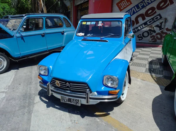 Buenos Aires Argentina Nov 2021 Vintage Blue Popular Citroen Dyane — Stock Photo, Image