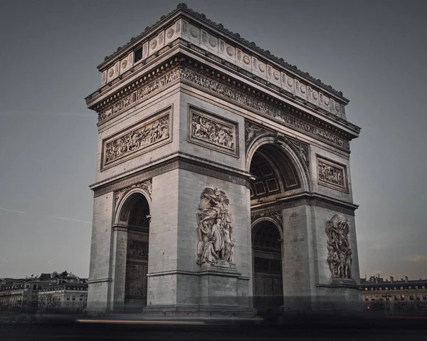 Tiro Ângulo Baixo Arco Triunfo Letoile Prais — Fotografia de Stock