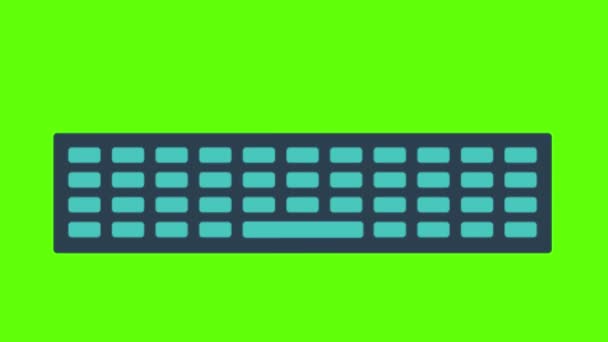 Computer Keyboard Green Screen Animation Vfx — Stock Video