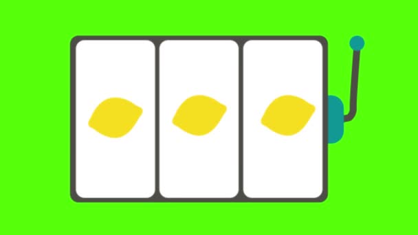緑と黄色のカジノテーブルにはたくさんのコインがあり — ストック動画