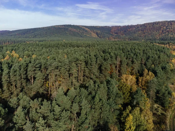 Μια Εναέρια Άποψη Του Τοπίου Think Forest Στο Coburg Βαυαρία — Φωτογραφία Αρχείου