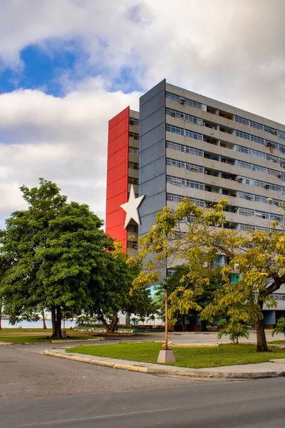 Matanzas Cuba Października 2021 Zbliżenie Budynku Kompleksu Mieszkalnego Planta Matanzas — Zdjęcie stockowe