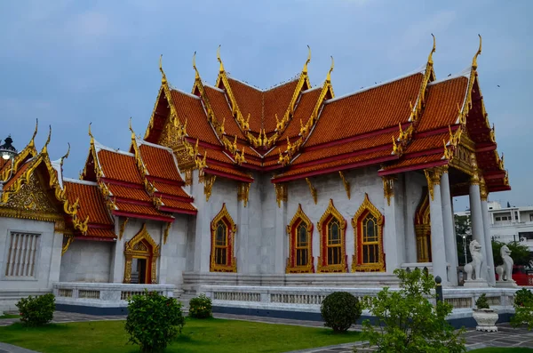 Scenic View Marble Temple Bangkok Thailand — Stock Photo, Image