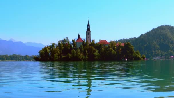 Bela Paisagem Lago Sangrou Slovenia — Vídeo de Stock