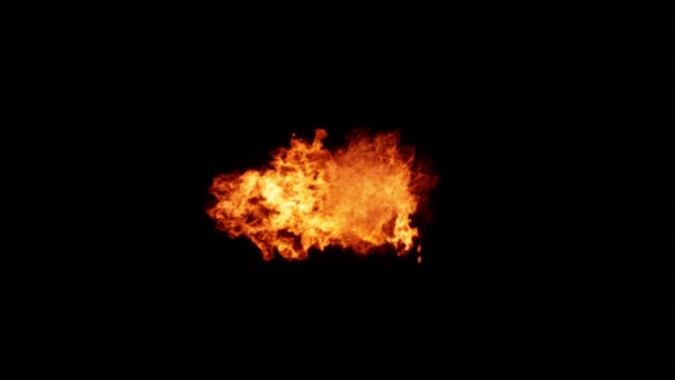 Огонь Пламени Черном Фоне Абстрактное Искусство Рендеринг — стоковое видео