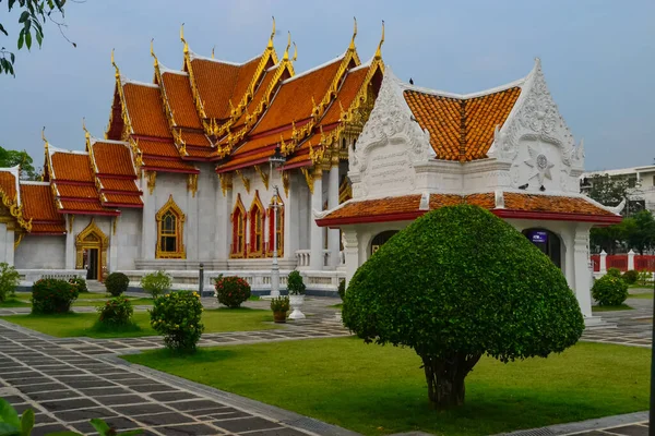 Живописный Вид Мраморный Двор Бангкоке Таиланд — стоковое фото