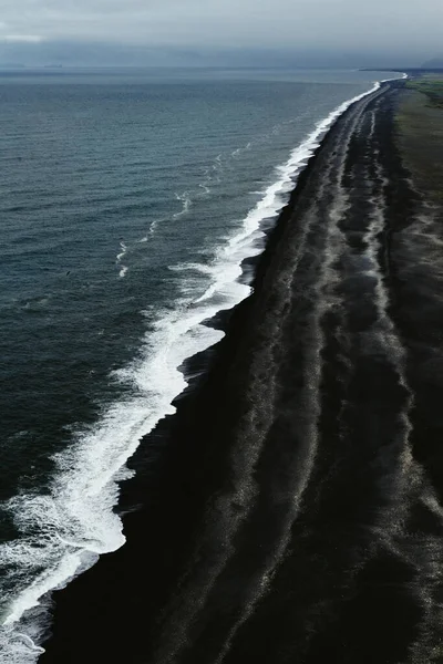 Uma Vista Incrível Praia Negra Islândia — Fotografia de Stock