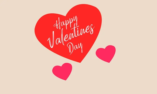 Illustration Red Pink Valentine Day Hearts Isolated Pale Orange Background — Stock Photo, Image