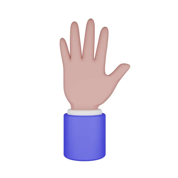 Ein Rendering Einer Hand Mit Fünf Fingern — Stockfoto