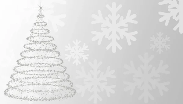 Ілюстрація Концепції Різдвяної Листівки Деревом Фоні Сніжинками Місцем Тексту — стокове фото