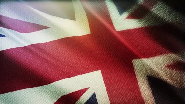 Bandera Del Reino Unido Del Estado Nueva Zelanda — Vídeo de stock