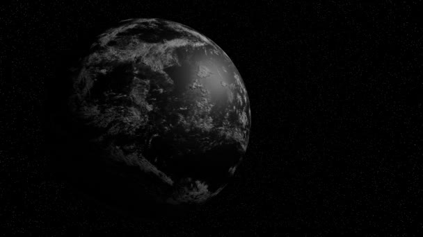 Рендеринг Планеты Земля — стоковое видео