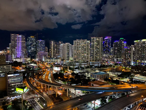 Night Cityscape Miami Florida — Stock fotografie
