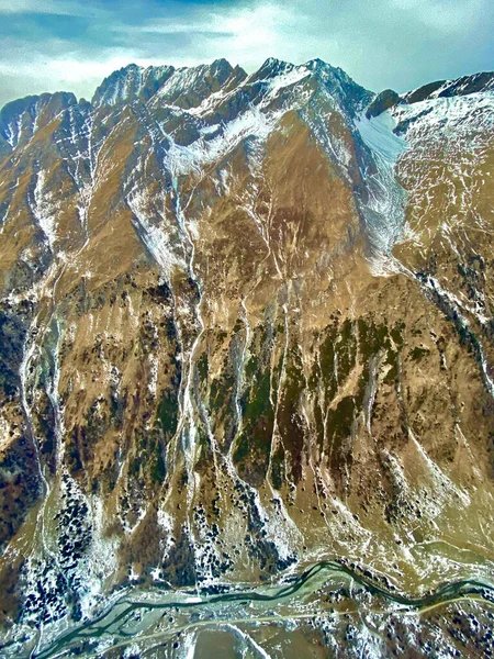 Vertical Shot Scenic Snowy Austrian Alps — Stock Photo, Image