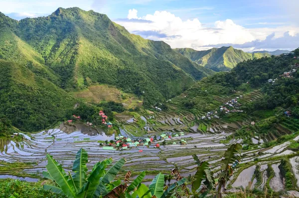 Ein Malerischer Blick Auf Kleine Holzhäuser Dorf Batad Luzon Philippinen — Stockfoto