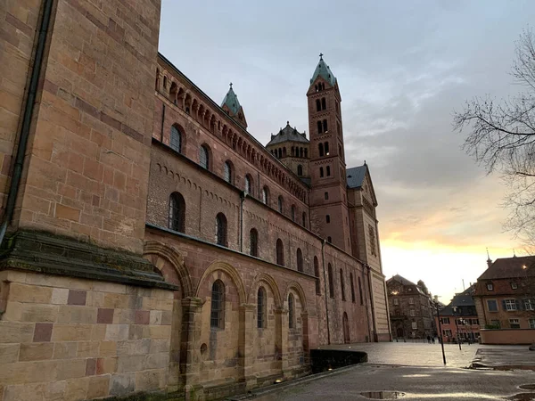 Une Vue Panoramique Célèbre Église Speyer Dom Joseph Dompfarrei Pax — Photo