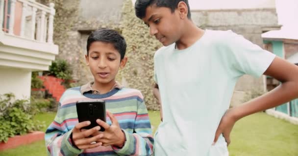 Close Happy Indian Boys — Stok video