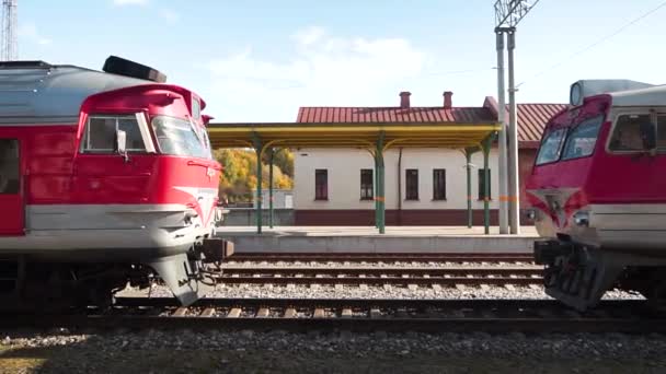 Estación Tren Ciudad — Vídeos de Stock