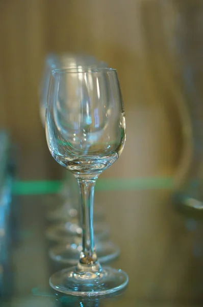 Vertical Shot Empty Wineglass — Stockfoto