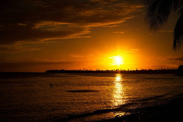 Krásný Obzor Moře Západě Slunce — Stock fotografie