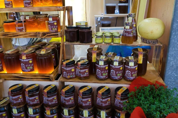 Greece Nov 2021 Honey Propolis Pollen Handmade Traditional Food Products — 스톡 사진