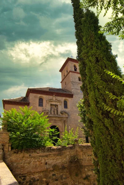 Vertikální Snímek Kostela Anny Granadě Andalusie Španělsko — Stock fotografie