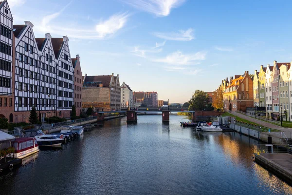 Gdansk Poland Oct 2021 Naturskön Utsikt Över Flodstrand Gdansk Polen — Stockfoto