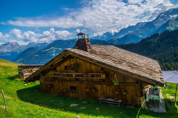 Uma Bela Paisagem Dos Alpes França Verão — Fotografia de Stock