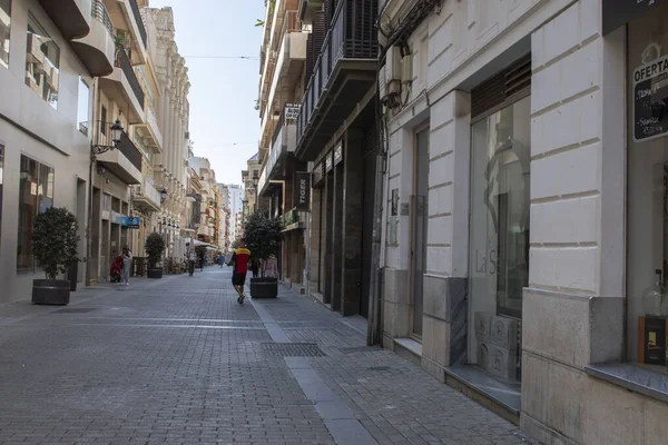 Huelva Espanha Outubro 2021 Uma Bela Vista Das Ruas Com — Fotografia de Stock