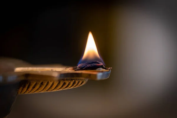 Beautiful Image Match Flame Dark Blurry Background — ストック写真