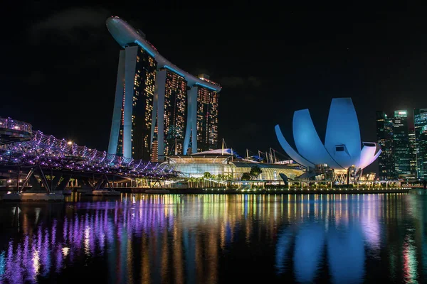 Singapore Singapore Jan 2020 Beautiful View Artscience Museum Other Marina — стокове фото