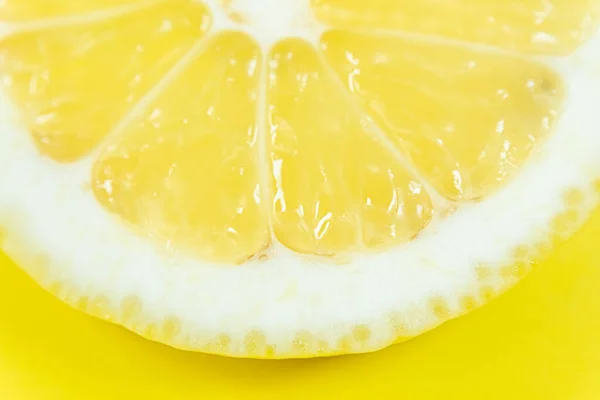 Closeup Shot Juicy Lemon Yellow Background — Photo