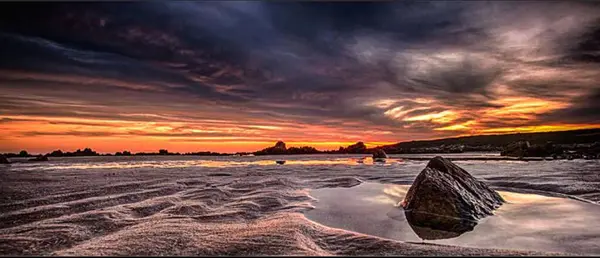 Beautiful View Beach Sunset — Stock Photo, Image