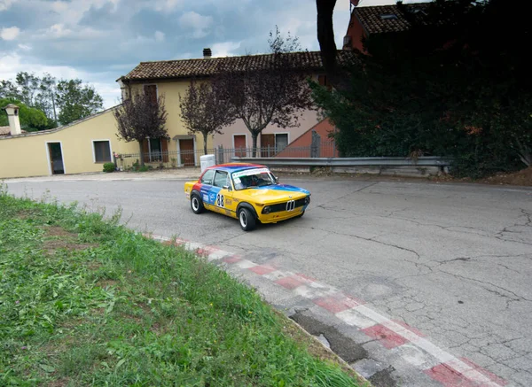 Pesaro Italia 2021 Viejo Bmw 2000 Viejo Coche Carreras Rally — Foto de Stock