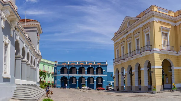 Matanzas Cuba 2021 Szeptember Junco Palota Múzeumának Látképe Jobbra Sauto — Stock Fotó