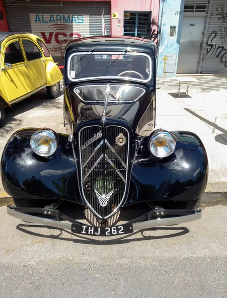 Buenos Aires Argentina Nov 2021 Preto Executivo Vintage Citroen Tração — Fotografia de Stock