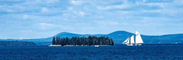 Deer Isle United States Sep 2021 Panoramic Shot Schooners Islands — 图库照片