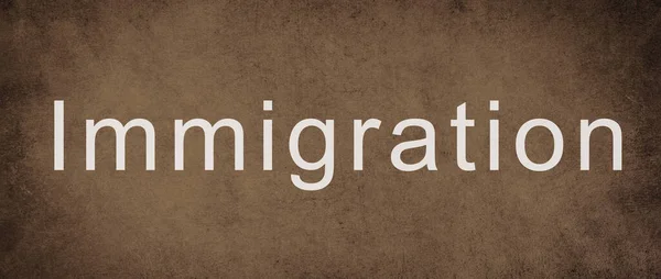 World Immigration Standing Brown Colored Wall Refugees Europe Asylem Seekers — Stock Fotó