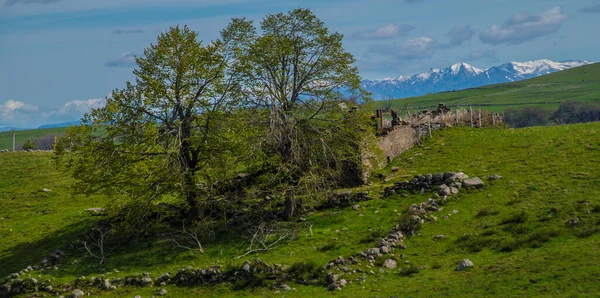 Beautiful View Road Saint Bonnet Salers France — Zdjęcie stockowe