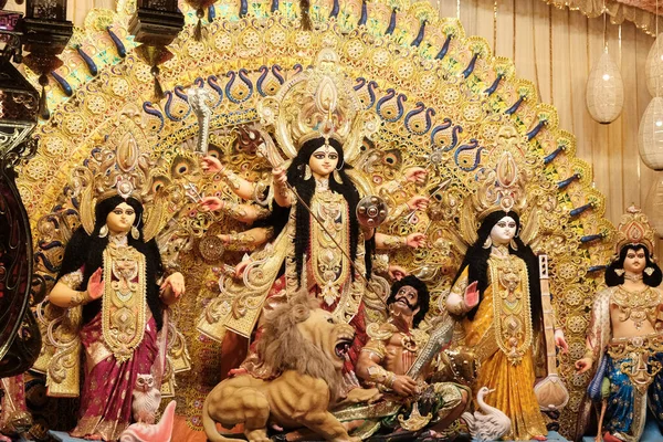 Kolkata India Ekim 2021 Kolkata Durga Puja Bayramı — Stok fotoğraf