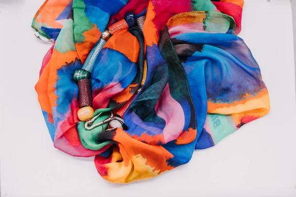 Closeup Shot Colorful Fabric Design — Stockfoto