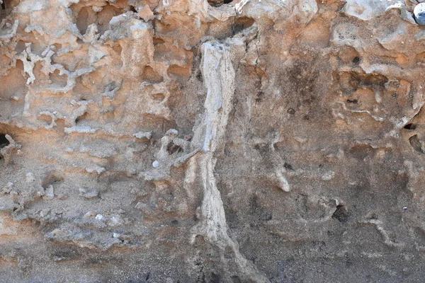 Closeup Beach Sandstone Kaena Point Oahu Hawaii — Zdjęcie stockowe