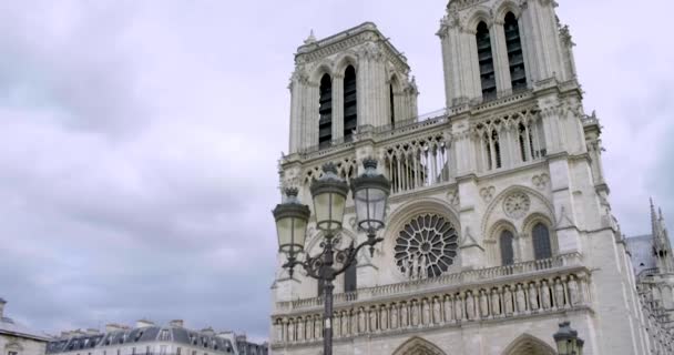 Paris Frankrijk September 2018 Kathedraal Van Notre Dame Teneris Stad — Stockvideo