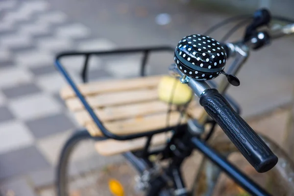 Closeup Shot Bicycle Basket — Fotografia de Stock