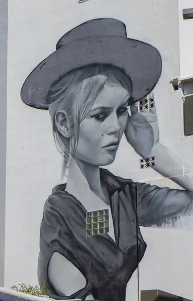 Malaga Spanien Oktober 2021 Die Graffiti Von Brigitte Bardit Der — Stockfoto
