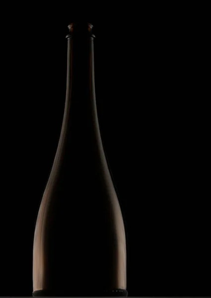 Wine Bottle Isolated Dark Background — 스톡 사진