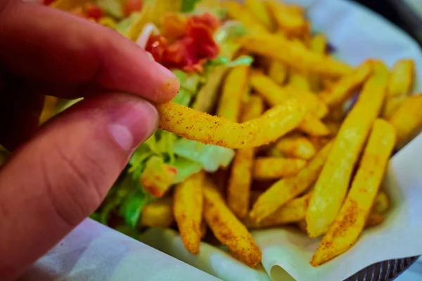 Hand Fast Food Isolated Restaurant —  Fotos de Stock