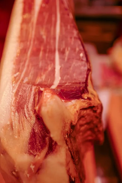 Vertical Closeup Shot Serano Meat Barcelona — Stock Fotó