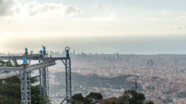 Вид Повітря Місто Барселона Іспанія — стокове фото