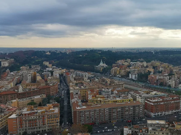 Roma Itália Dezembro 2018 Vista Para Roma Vista Cúpula Basílica — Fotografia de Stock